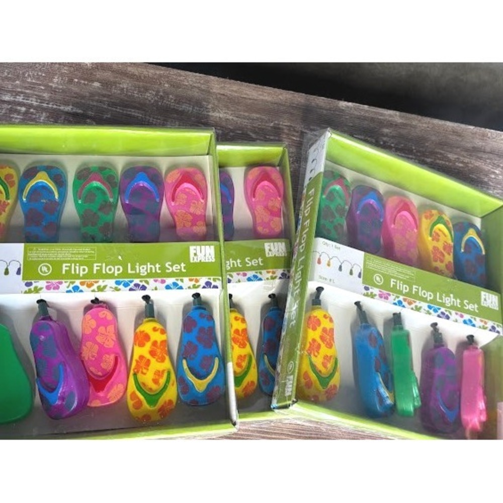 Fun Express Flip Flop String Lights Colorful Summer Luau Party‎ Decorations